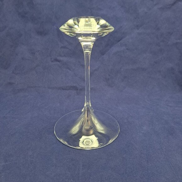 Kosta Boda Fanfare Clear Glass Single Light Candlestick Holder 7 inch - Picture 4 of 11